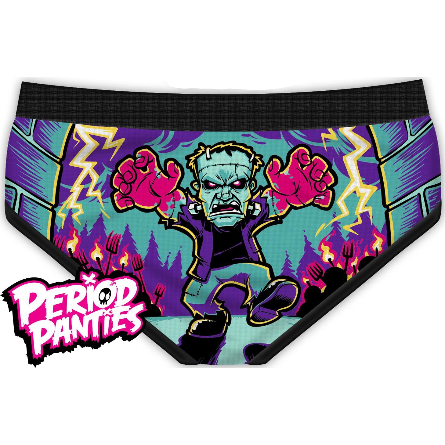 Frankenstain Period Panties-Womens Underwear-Scarlett Dawn