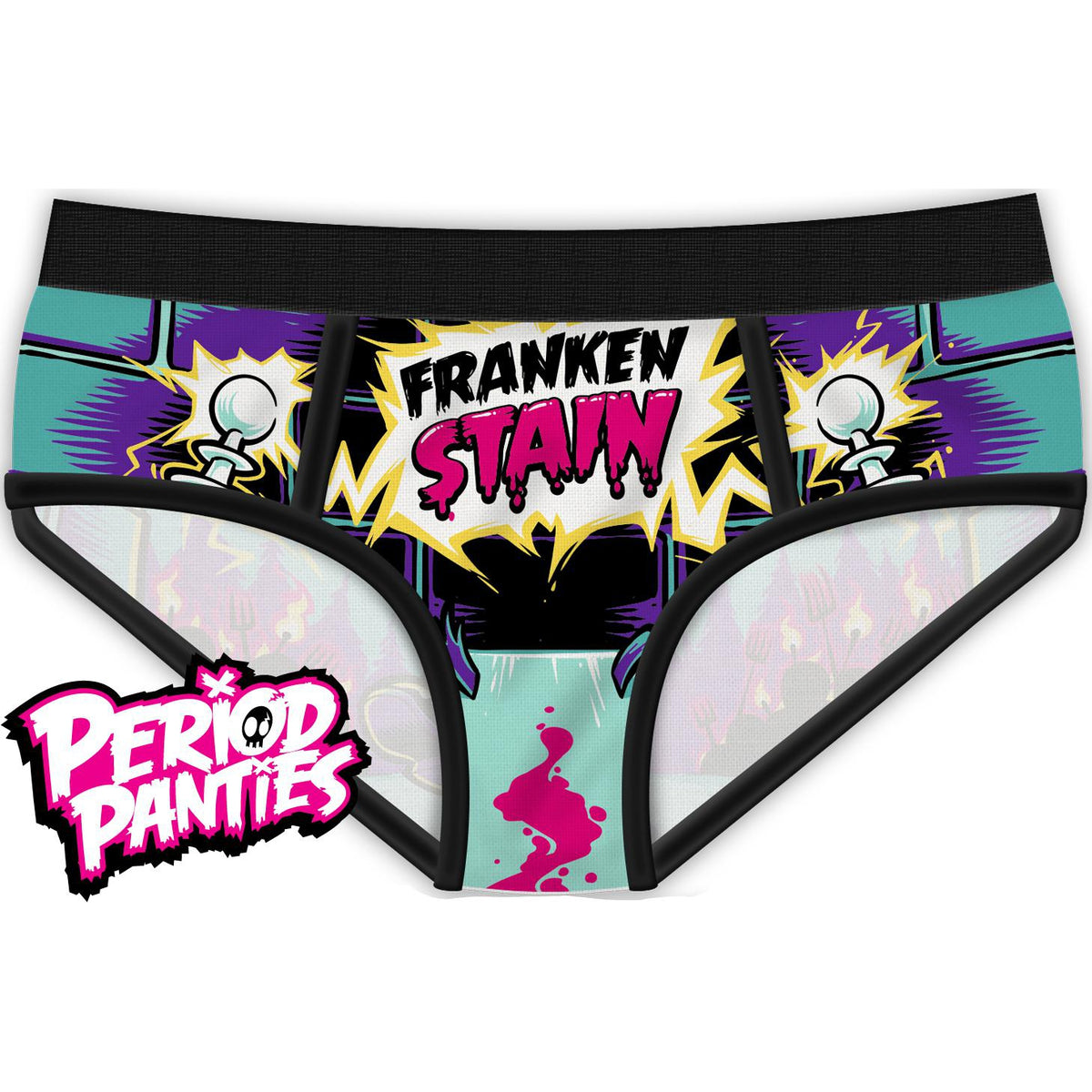 Frankenstain Period Panties-Womens Underwear-Scarlett Dawn