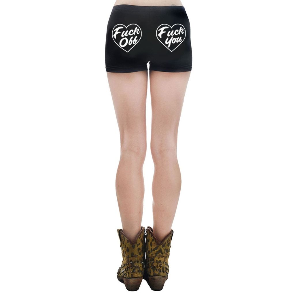 Fuck Off Hades Womens Hot Shorts-Womens Shorts &amp; Skirts-Scarlett Dawn