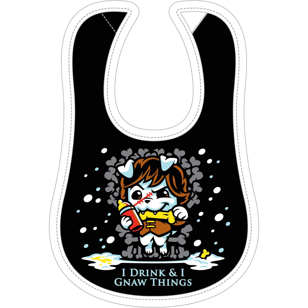 Game Of Bones Baby Bib-Baby, Toddler And Kids-Scarlett Dawn