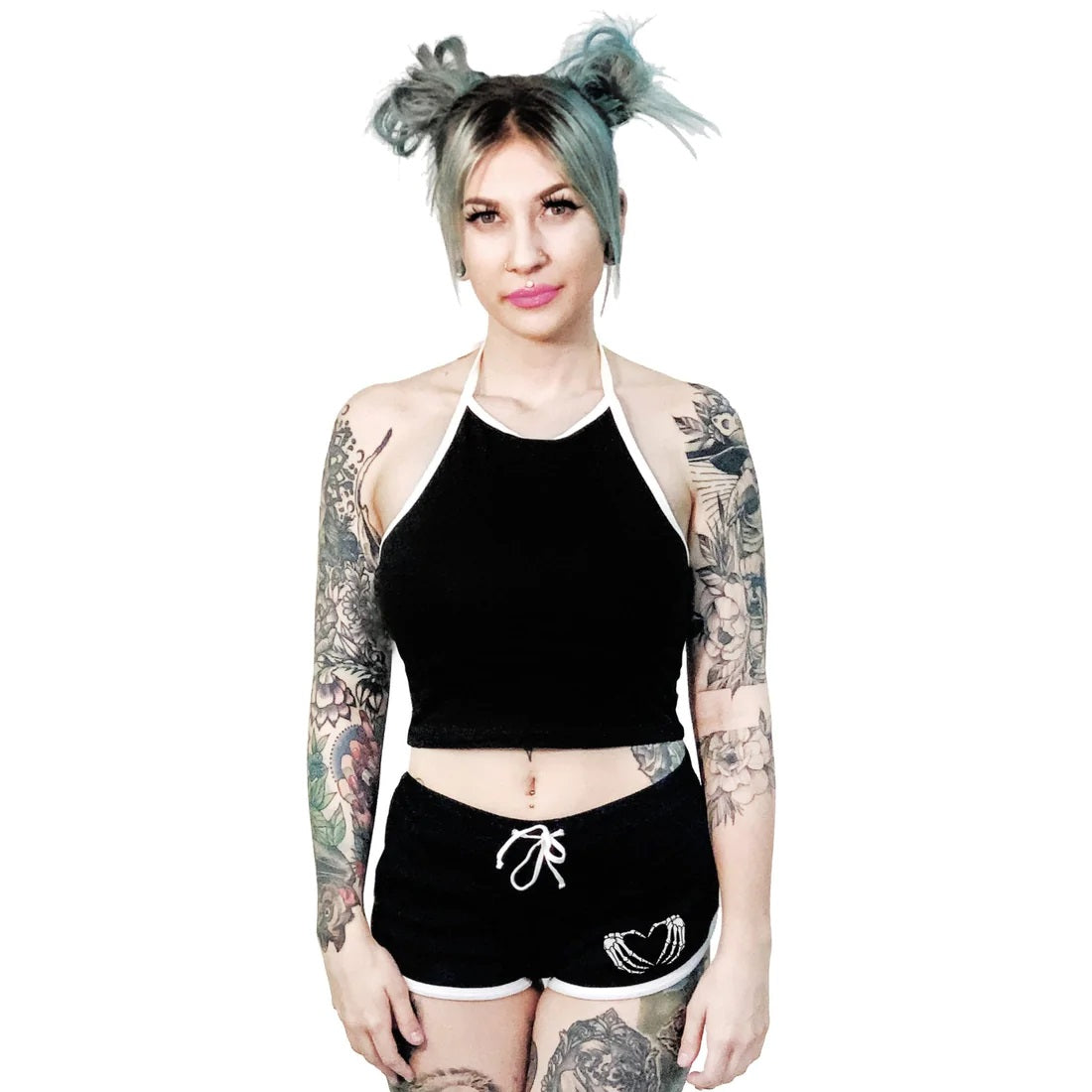 Get A Grip Black Dolphin Hot Shorts-Womens Shorts & Skirts-Scarlett Dawn