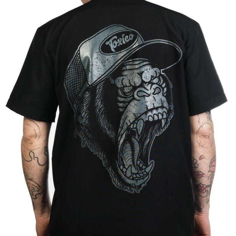 Gorilla Mens Button Up Work Shirt-Mens Casual Shirts-Scarlett Dawn