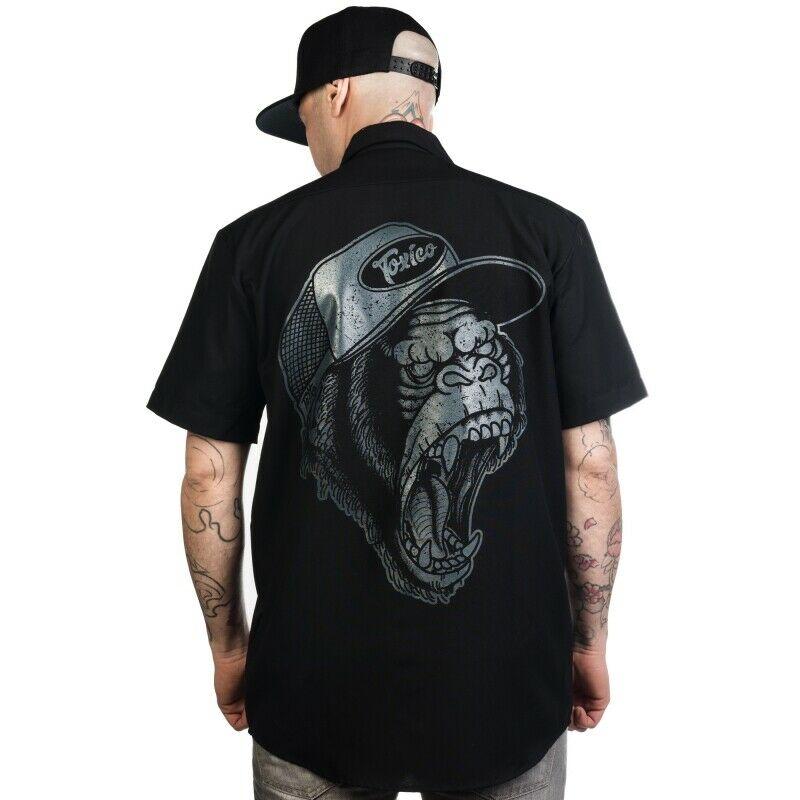 Gorilla Mens Button Up Work Shirt-Mens Casual Shirts-Scarlett Dawn