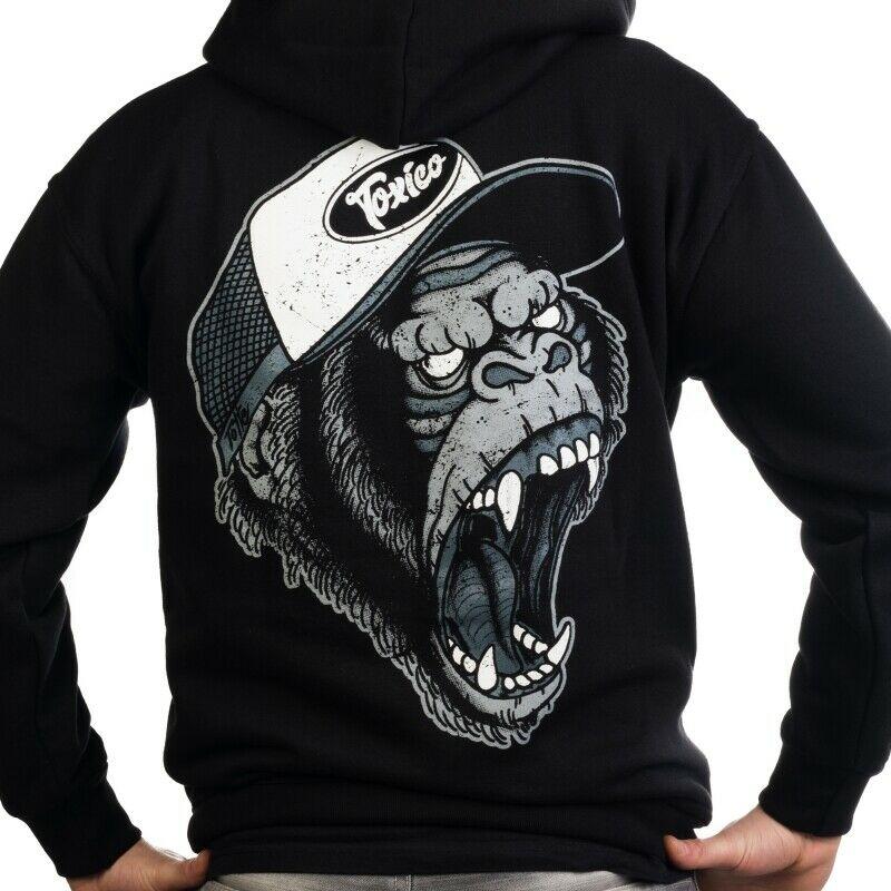 Gorilla Mens Zipped Hoodie-Mens Jumpers, Hoodies & Long Sleeves-Scarlett Dawn