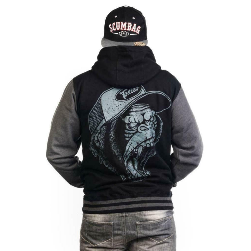 Gorilla Varsity Mens Zipped Hoodie-Mens Jumpers, Hoodies & Long Sleeves-Scarlett Dawn