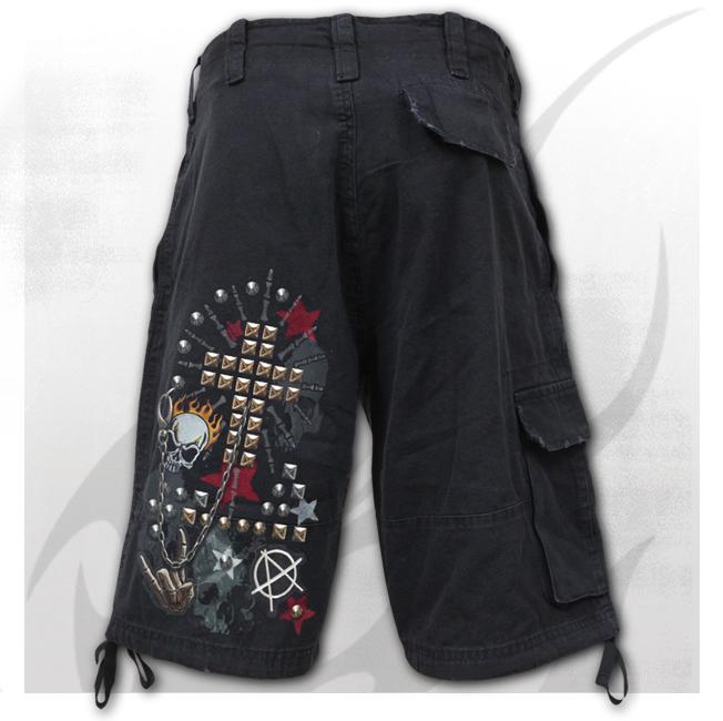 Goth Metal Mens Vintage Cargo Shorts-Mens Shorts &amp; Pants-Scarlett Dawn