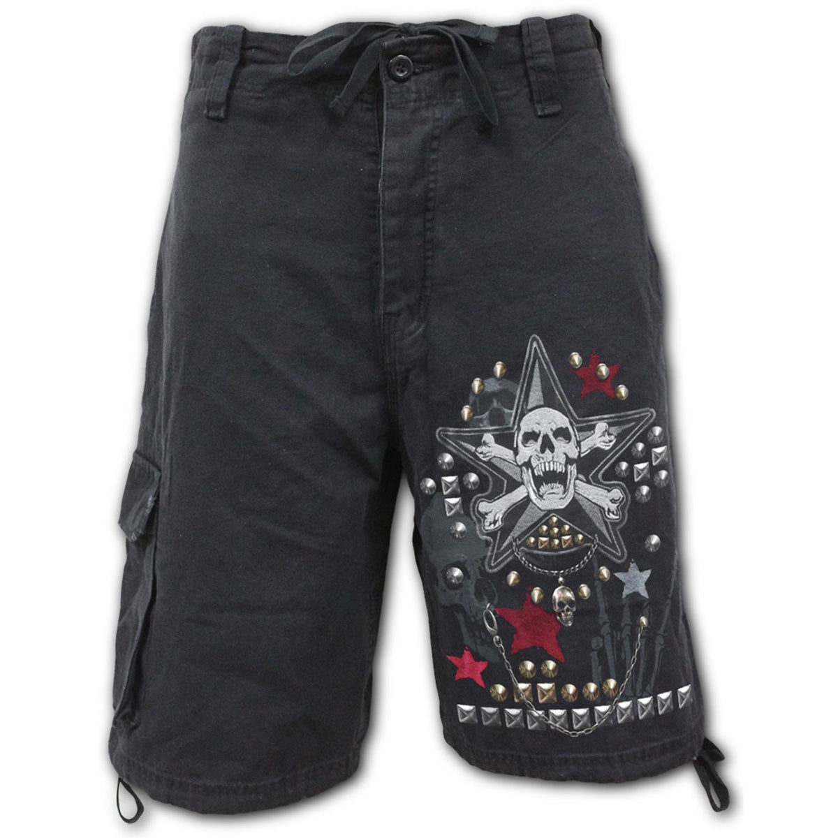 Goth Metal Mens Vintage Cargo Shorts-Mens Shorts &amp; Pants-Scarlett Dawn