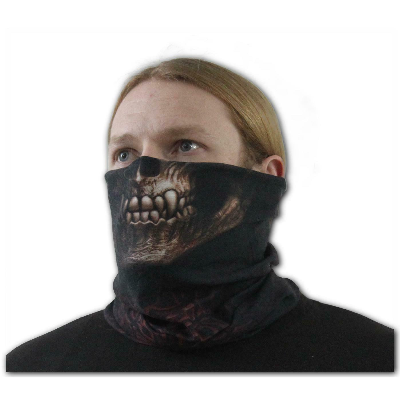 Goth Skull Face Wrap-Bandanas & Face Wraps-Scarlett Dawn
