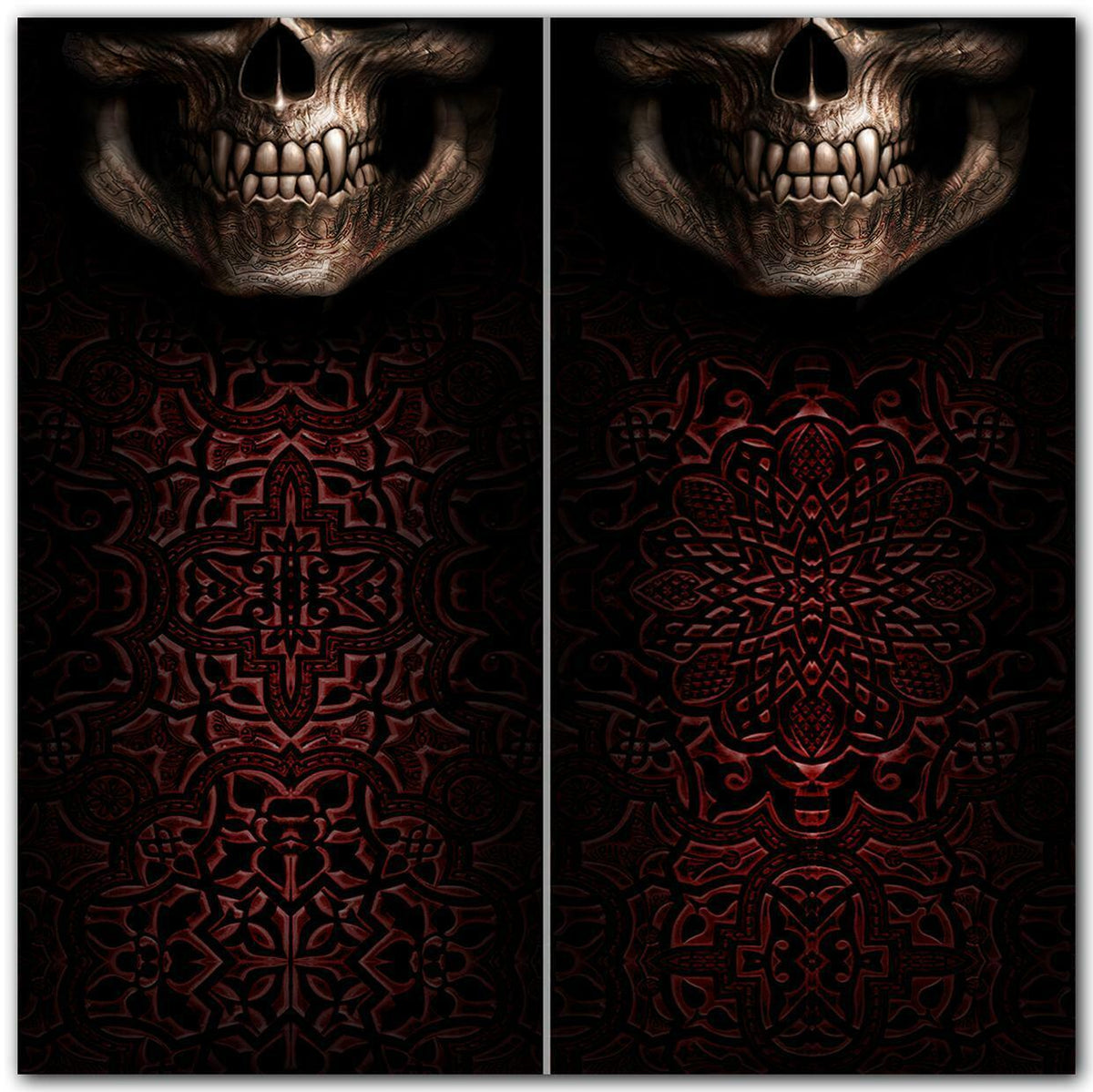 Goth Skull Face Wrap-Bandanas &amp; Face Wraps-Scarlett Dawn