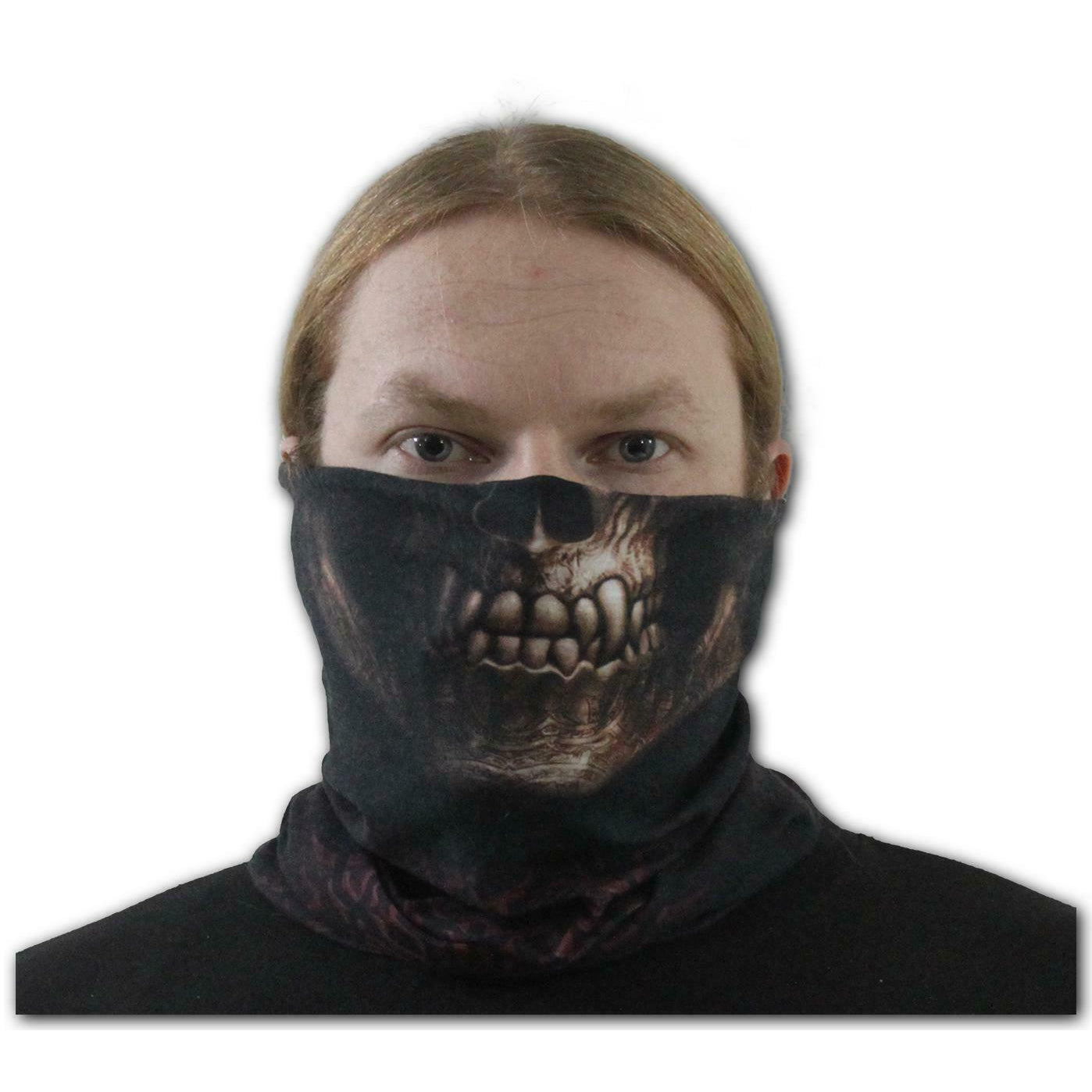 Goth Skull Face Wrap-Bandanas & Face Wraps-Scarlett Dawn