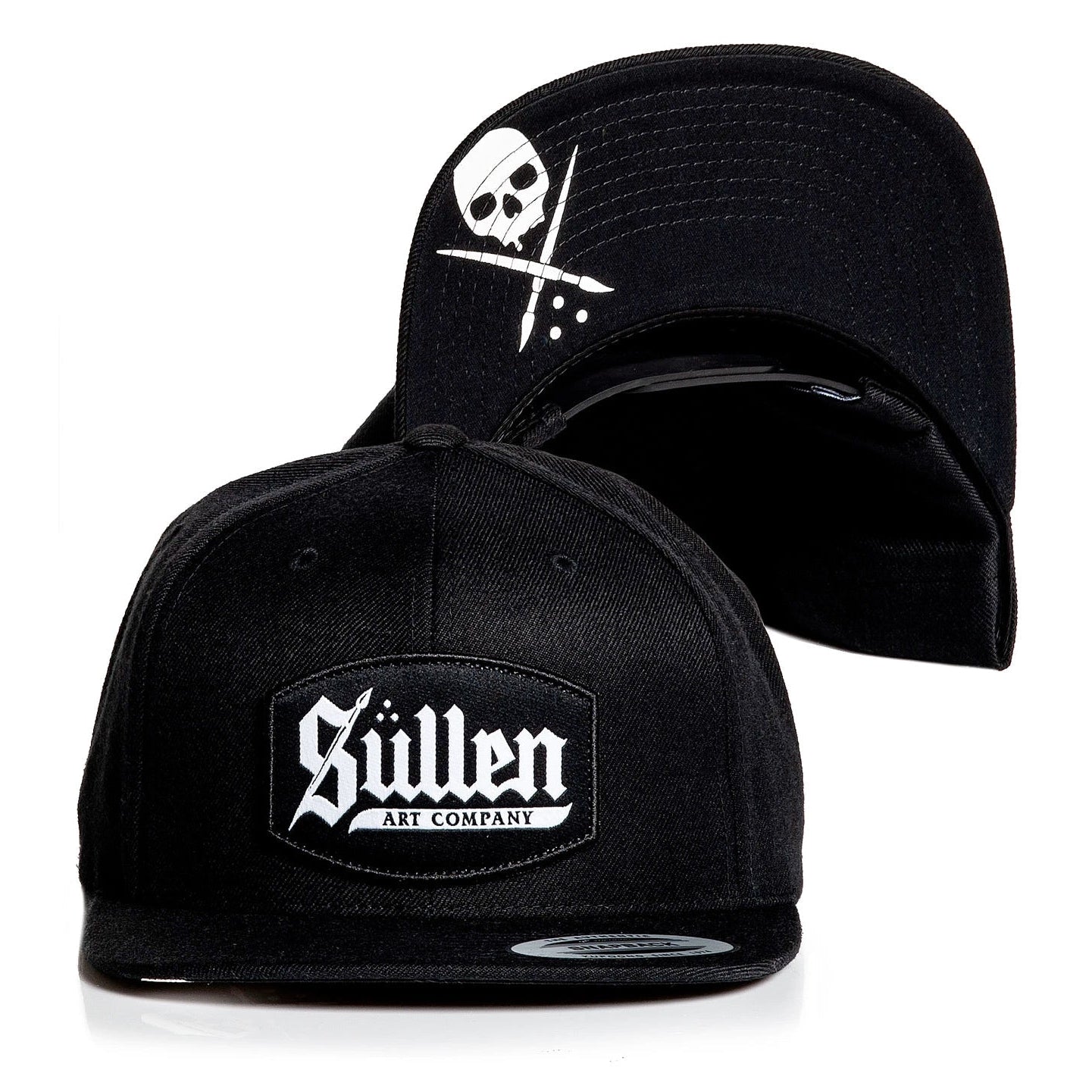 Gothic Black New Era Snapback Cap-Mens Beanies, Hats & Snapback Caps-Scarlett Dawn