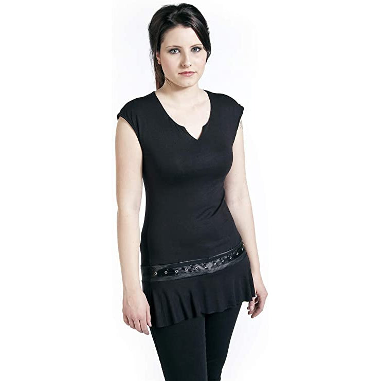 Gothic Rock Stud Waist Womens Mini Dress-Womens Dresses-Scarlett Dawn