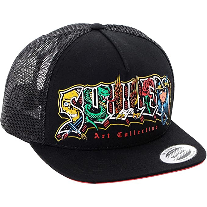 Greetings Trucker Snapback Cap-Mens Beanies, Hats & Snapback Caps-Scarlett Dawn