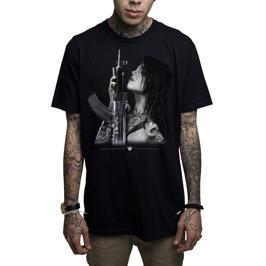 Gun Play Black Mens T-Shirt-Mens T-Shirts & Tanks-Scarlett Dawn