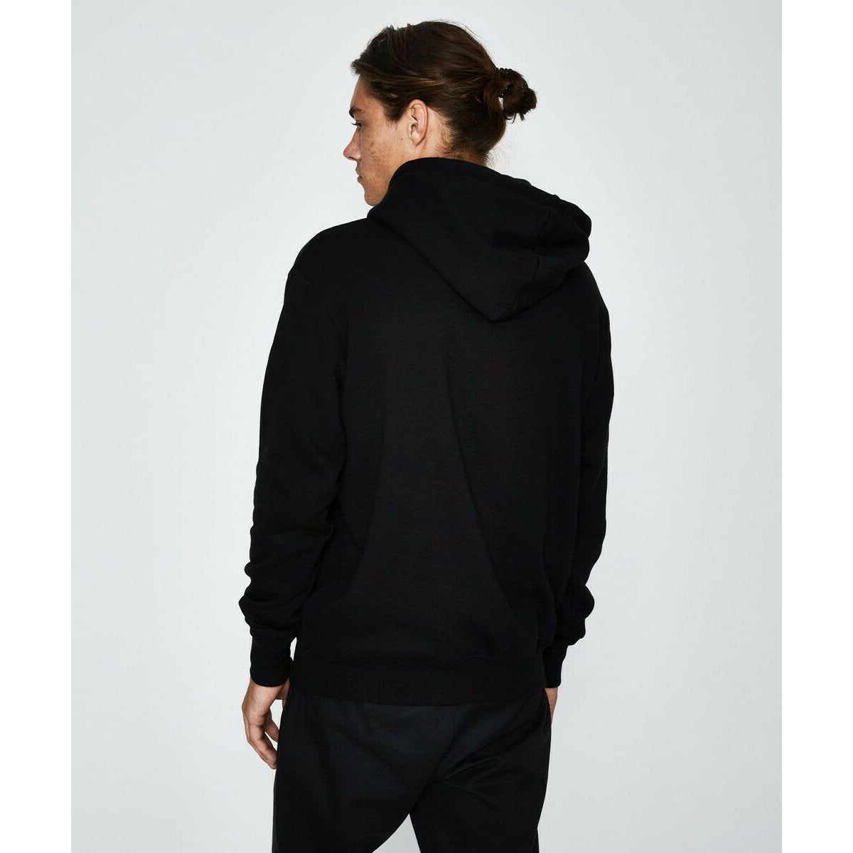 H.S Classic Black Mens Pullover Hoodie-Mens Jumpers, Hoodies & Long Sleeves-Scarlett Dawn