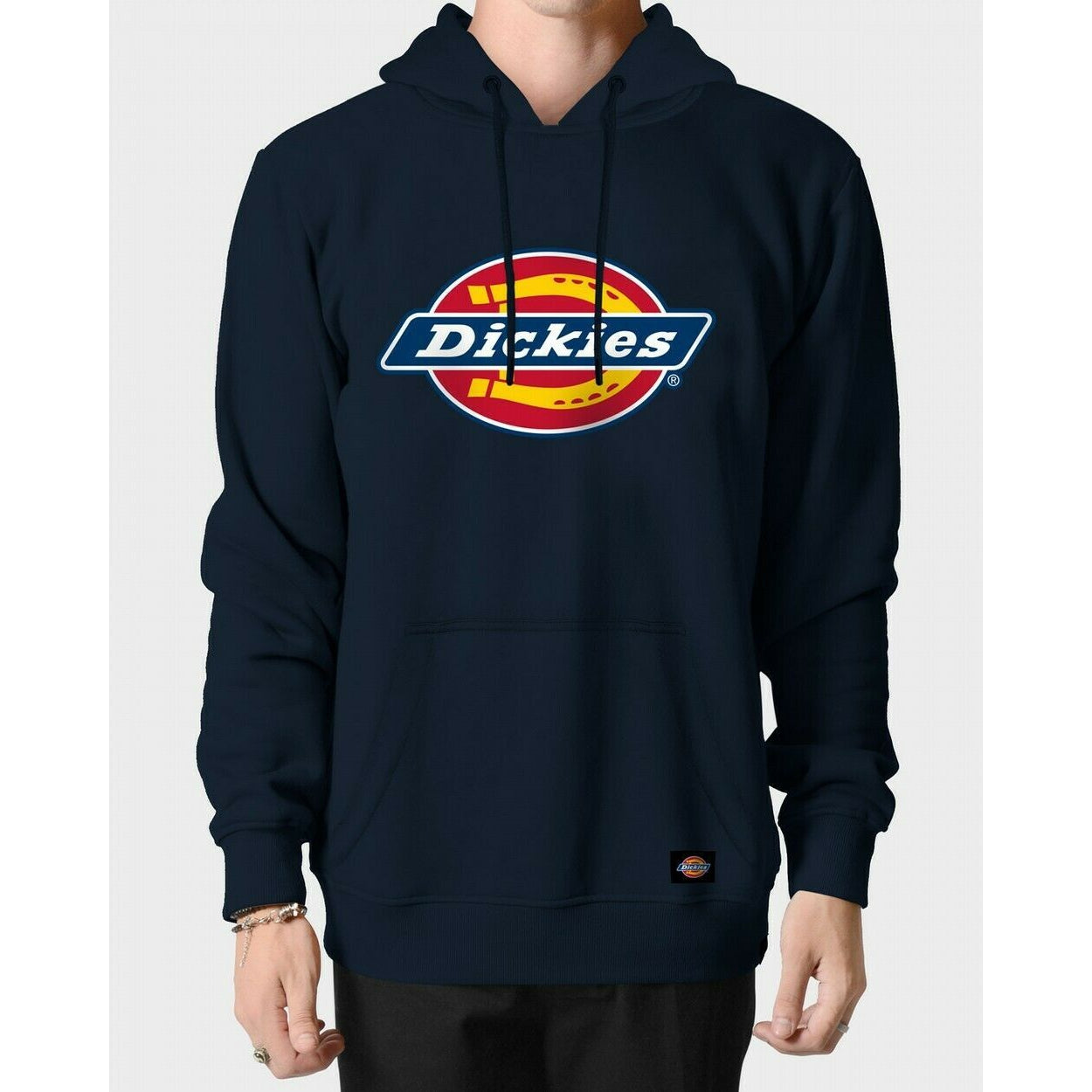 H.S CLASSIC Navy Mens Pullover Hoodie-Mens Jumpers, Hoodies & Long Sleeves-Scarlett Dawn