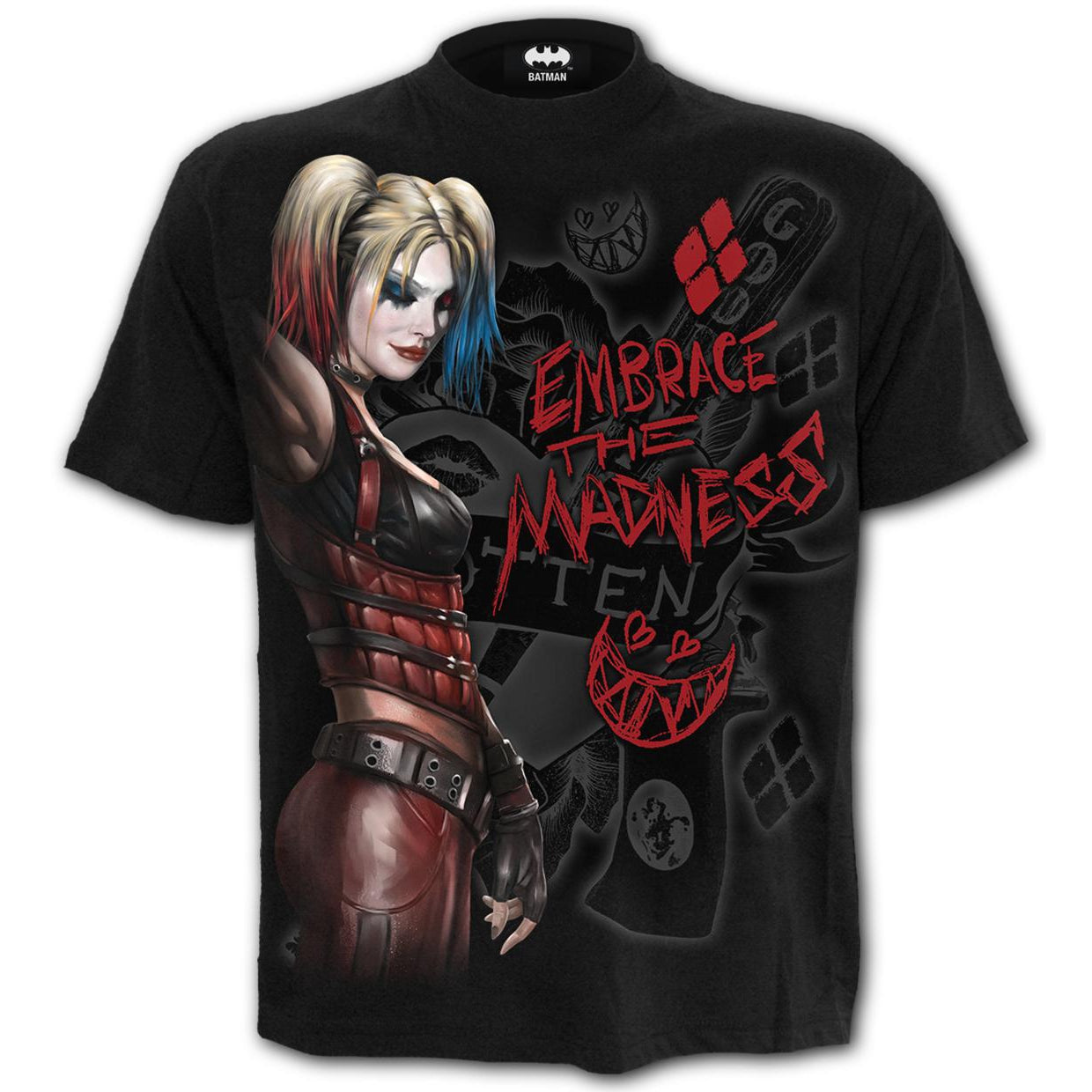 Harley Quinn Embrace Madness Mens T-Shirt - Unisex-Mens T-Shirts & Tanks-Scarlett Dawn