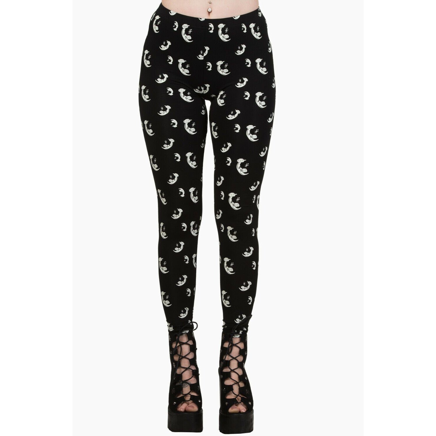 Heavenly Creatures Glow In The Dark Leggings-Womens Leggings & Pants-Scarlett Dawn