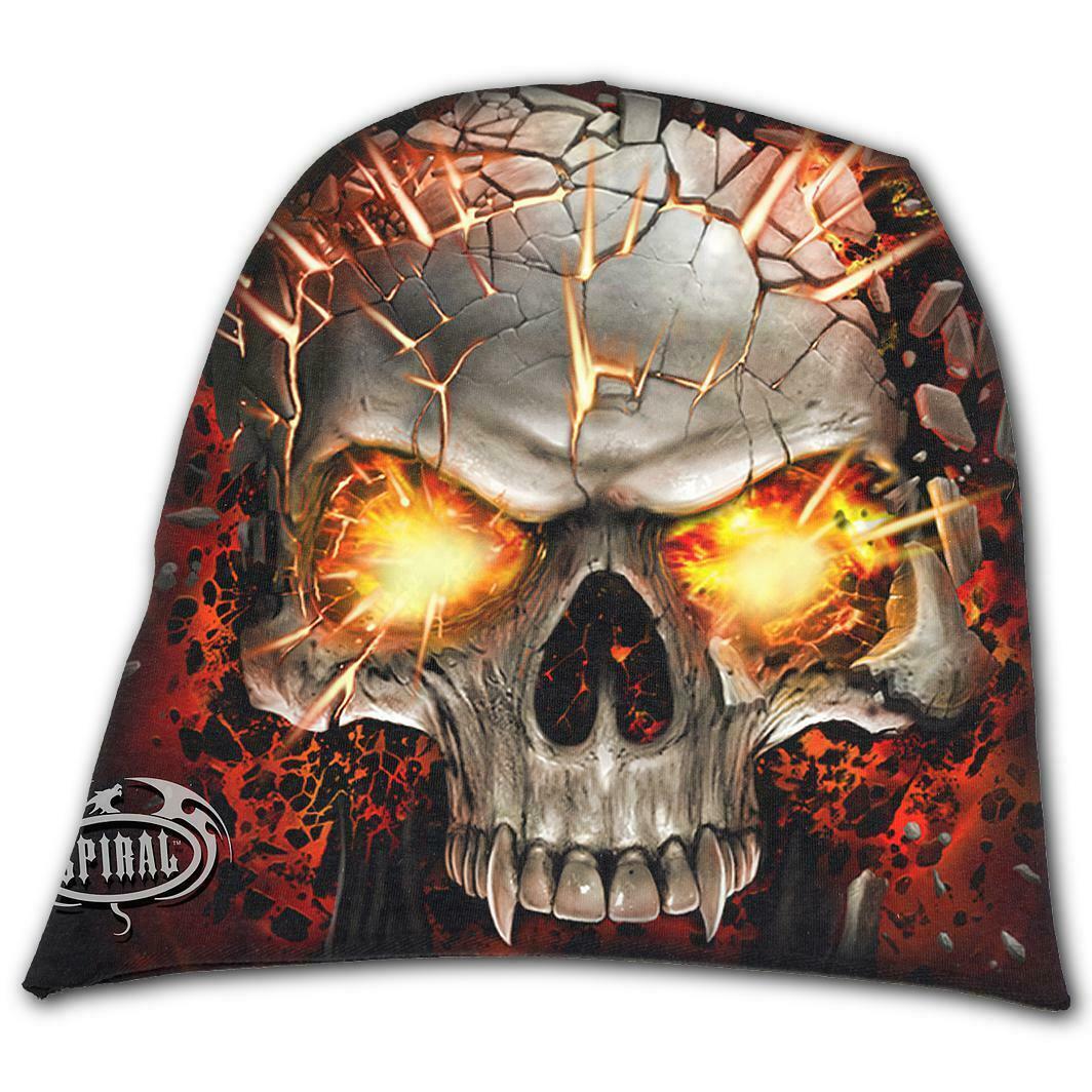 Hell Blast Mens Beanie-Mens Beanies, Hats & Snapback Caps-Scarlett Dawn