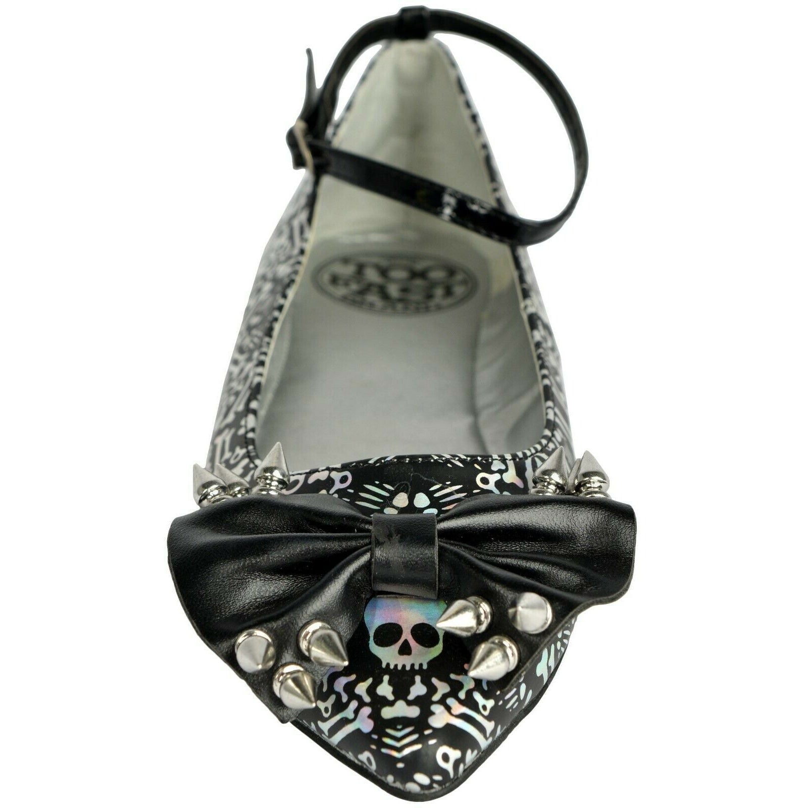 Hologram Bones Ankle Strap Womens Flats-Womens Shoes-Scarlett Dawn