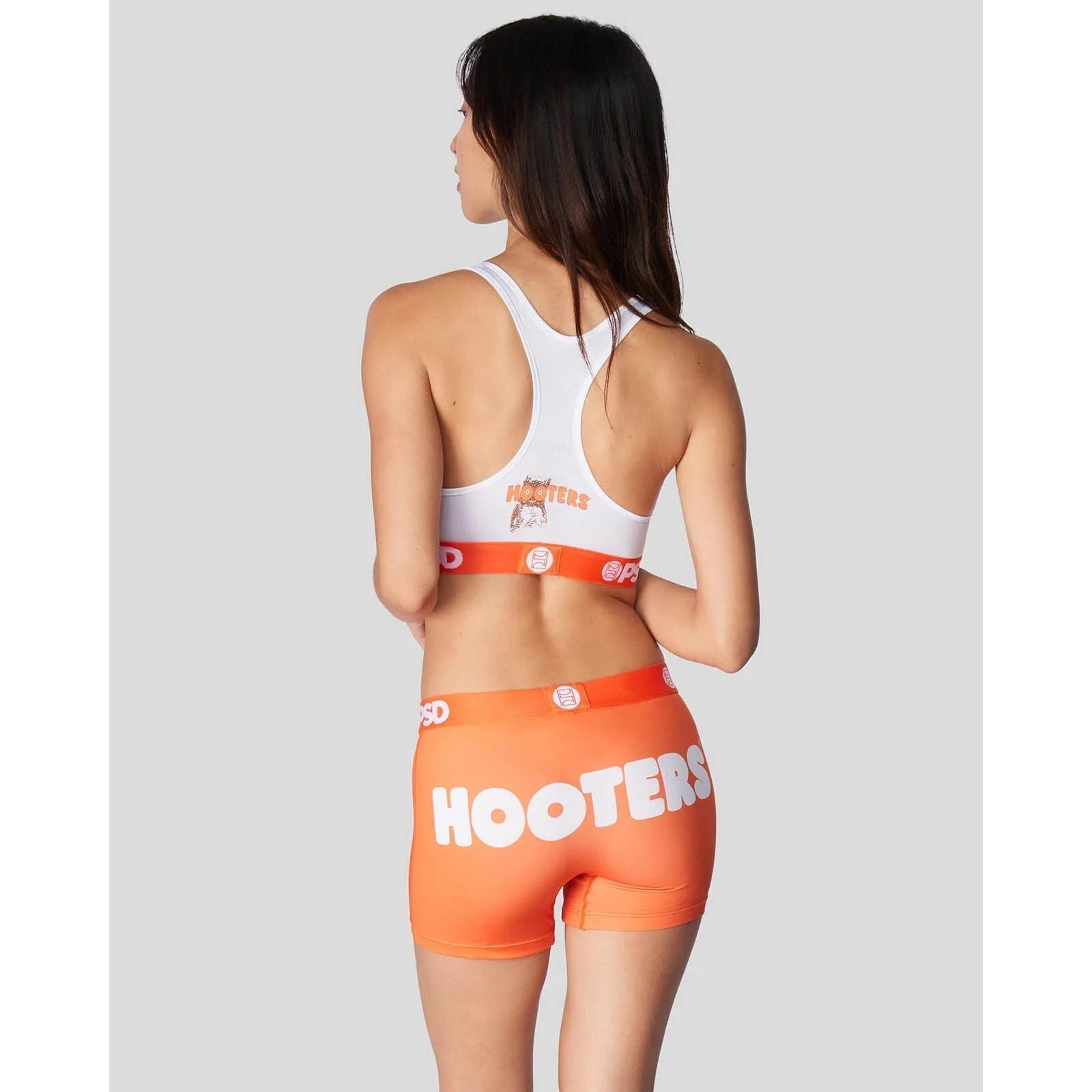 Hooters Retro Uniform Long Boy Shorts-Womens Underwear-Scarlett Dawn
