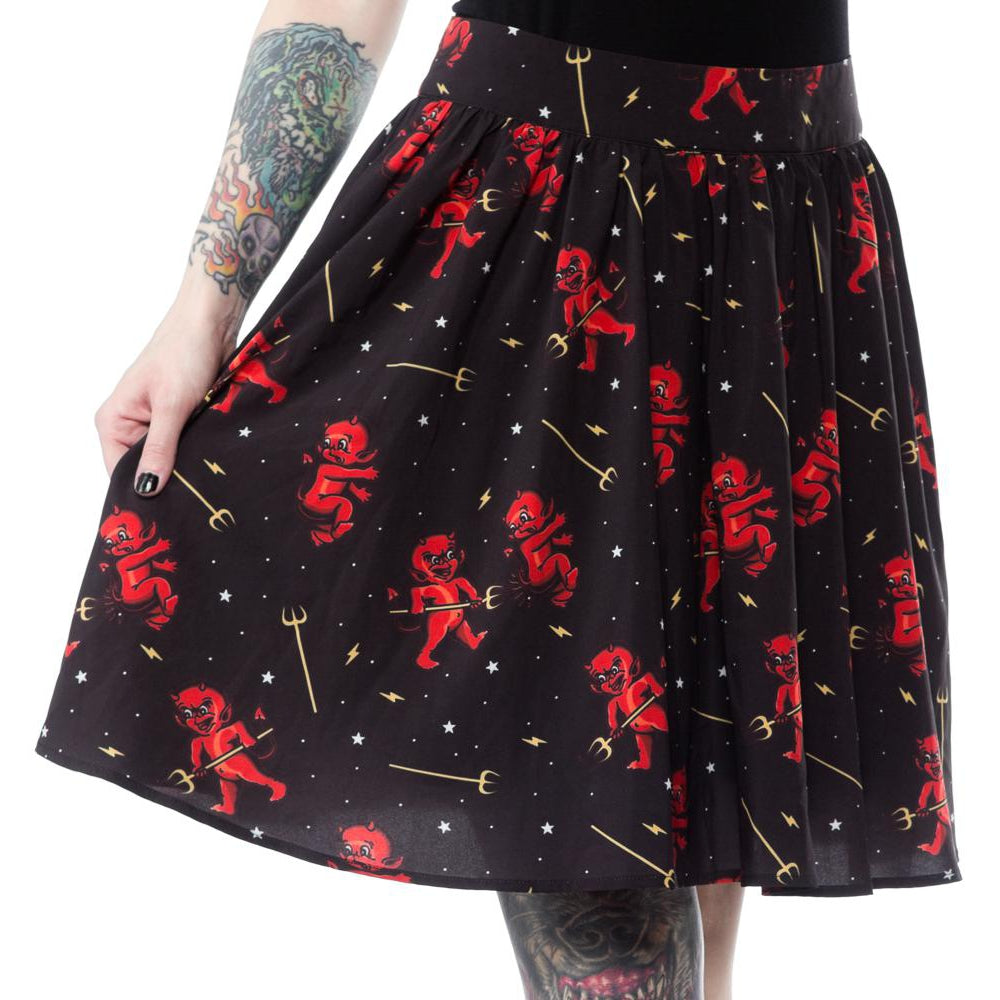 Hot Stuff Womens Skater Skirt-Womens Shorts & Skirts-Scarlett Dawn