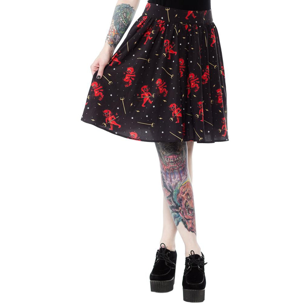 Hot Stuff Womens Skater Skirt-Womens Shorts & Skirts-Scarlett Dawn