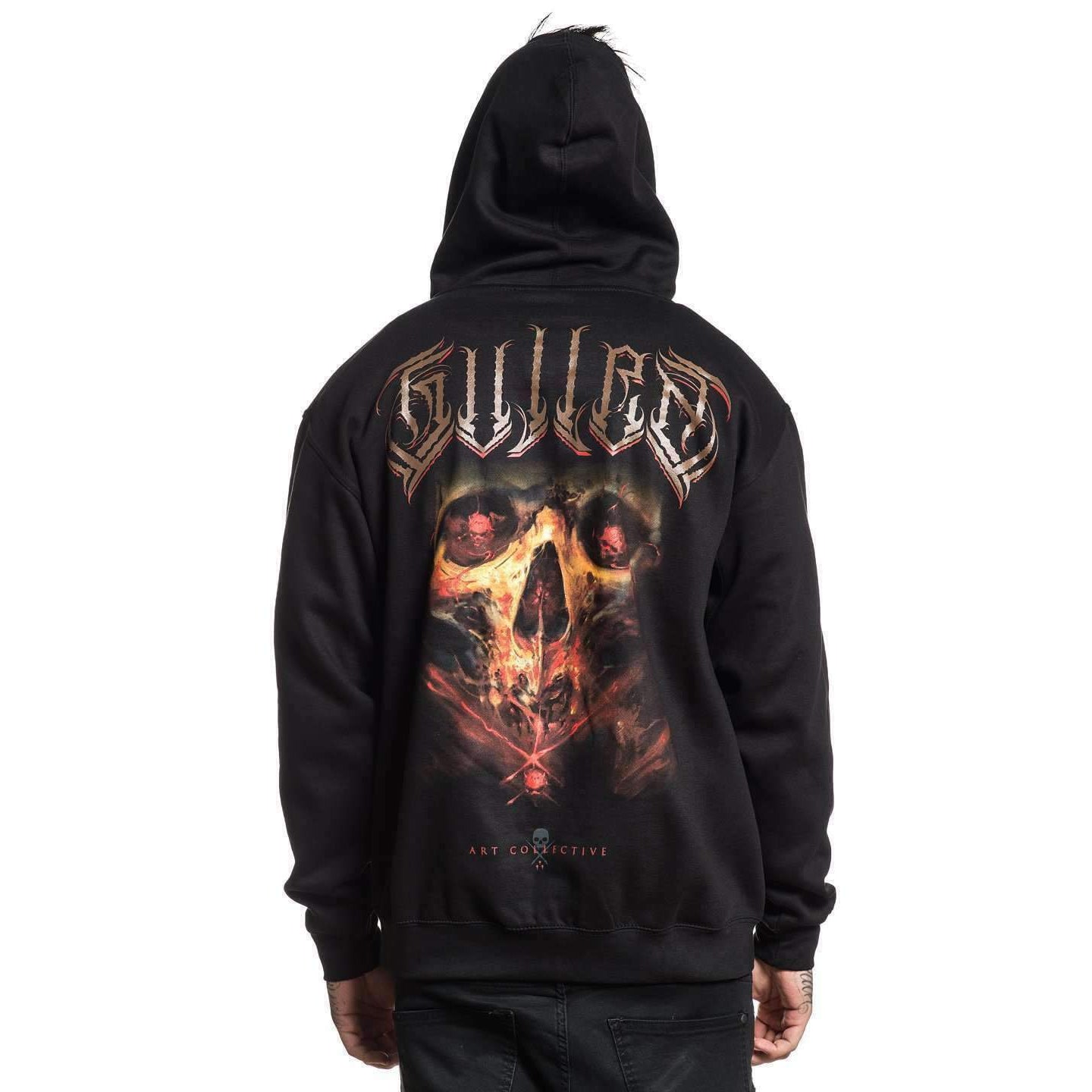 Jorquera Badge Mens Zipped Hoodie-Mens Jumpers, Hoodies & Long Sleeves-Scarlett Dawn