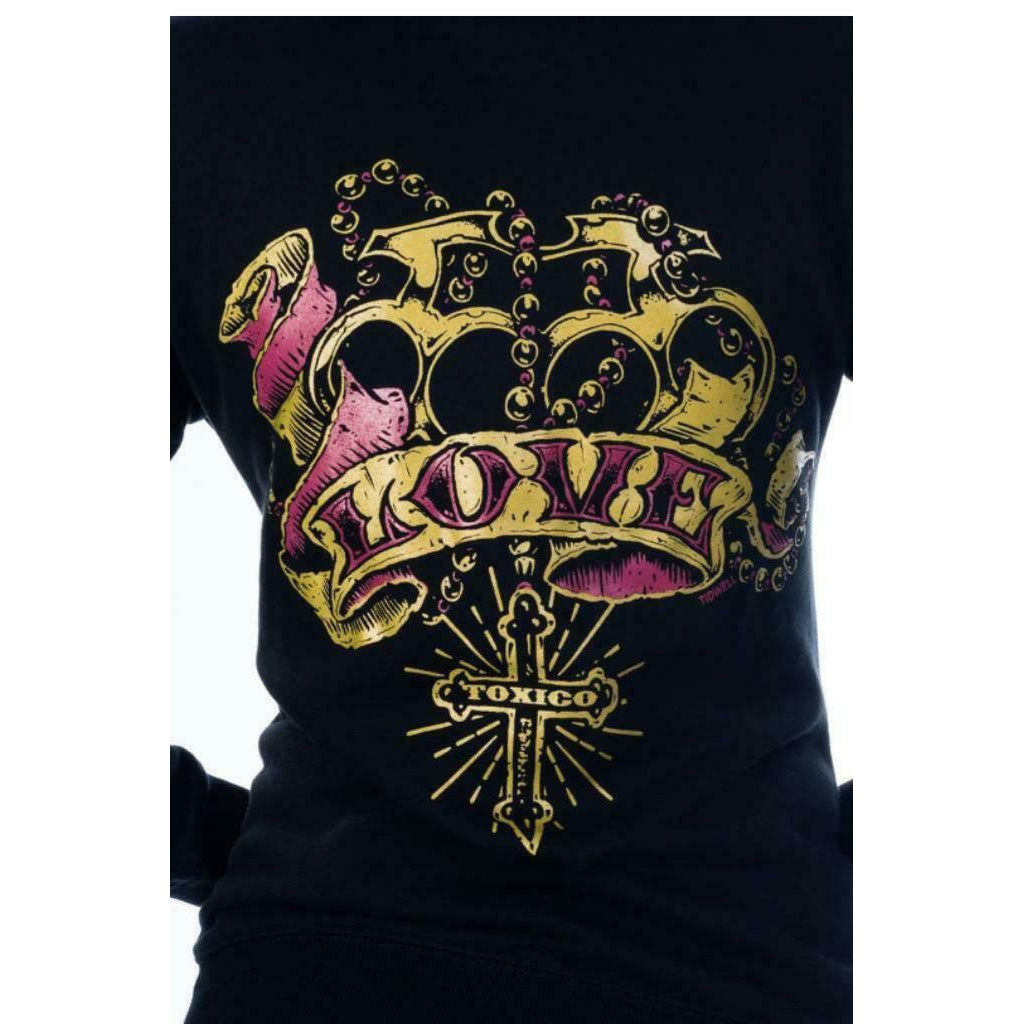 JT Love Zipped Womens Hoodie-Womens Jumpers & Hoodies-Scarlett Dawn