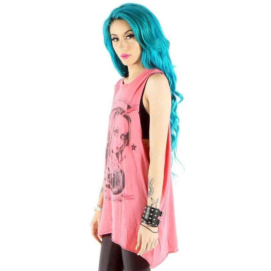 LA Sirena Coral Muscle Tank-Womens Tops-Scarlett Dawn