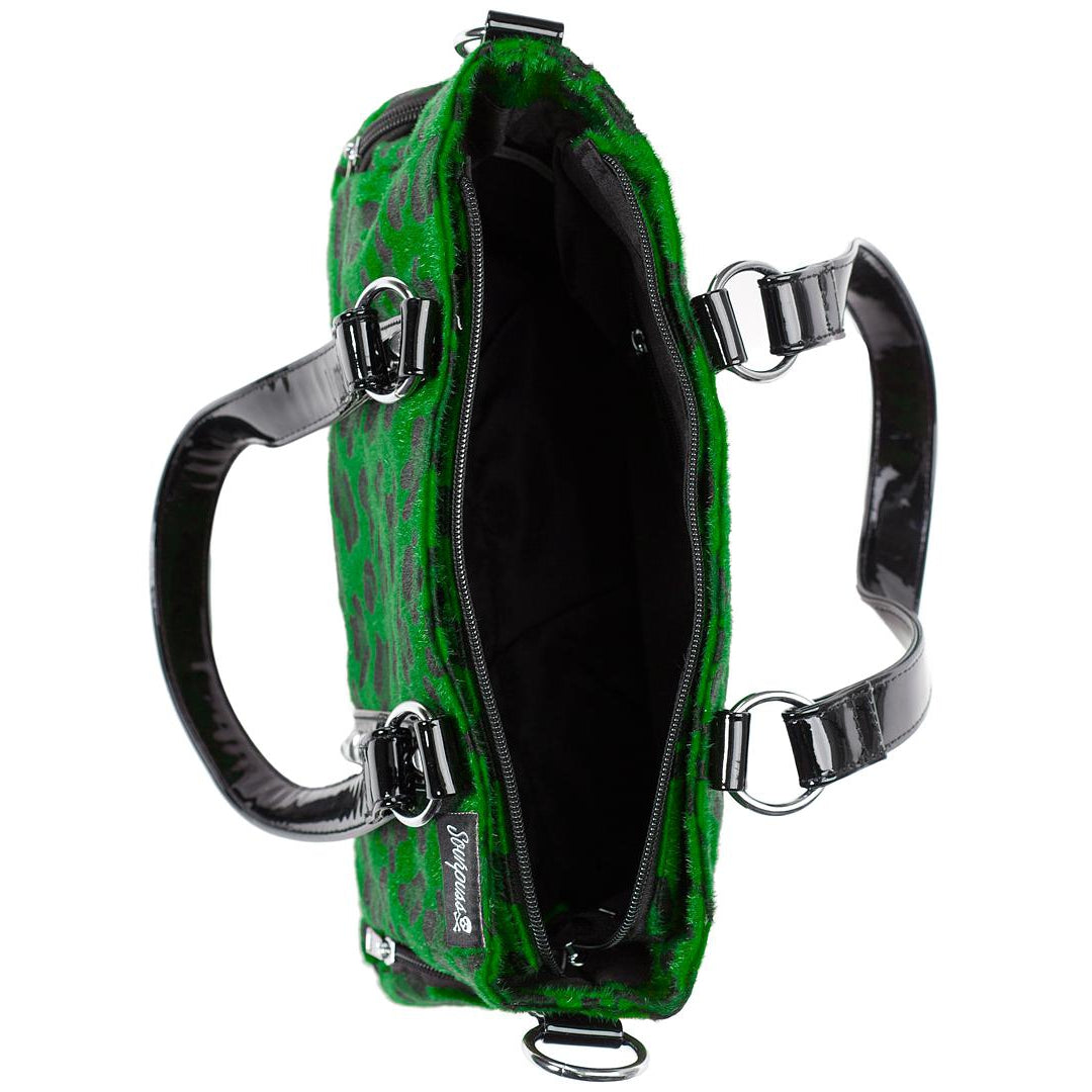 Leopard Mini Stud Purse Green-Womens Handbags, Purses &amp; Wallets-Scarlett Dawn