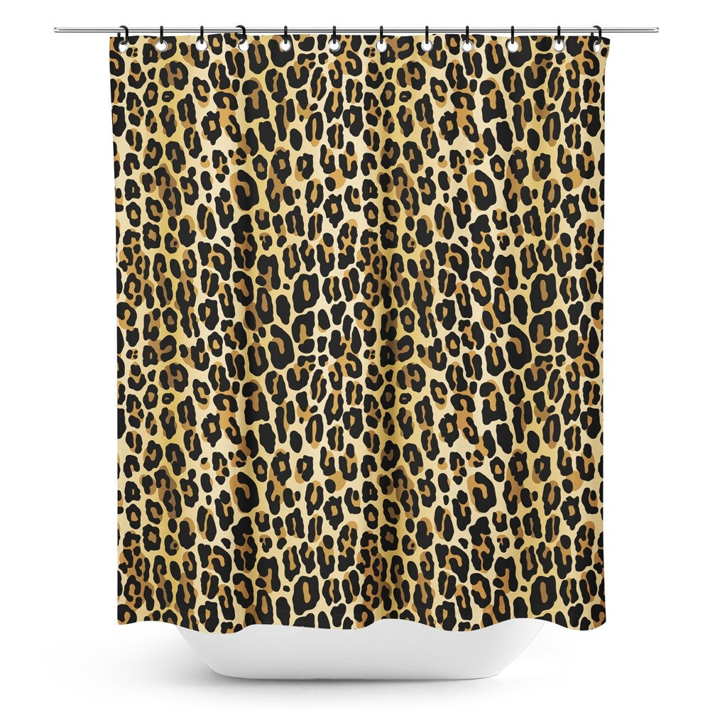Leopard Shower Curtain-Shower Curtains-Scarlett Dawn