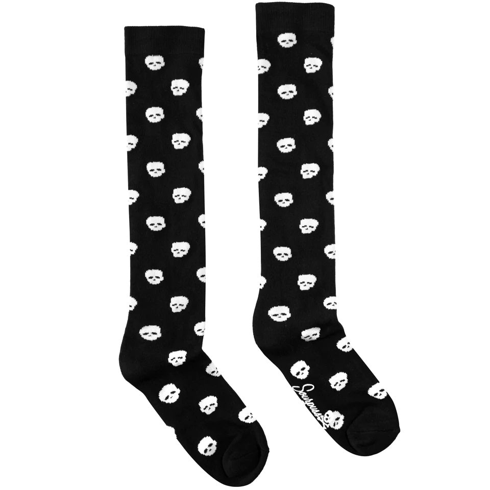 Little Skulls Knee High Socks-Womens Socks-Scarlett Dawn
