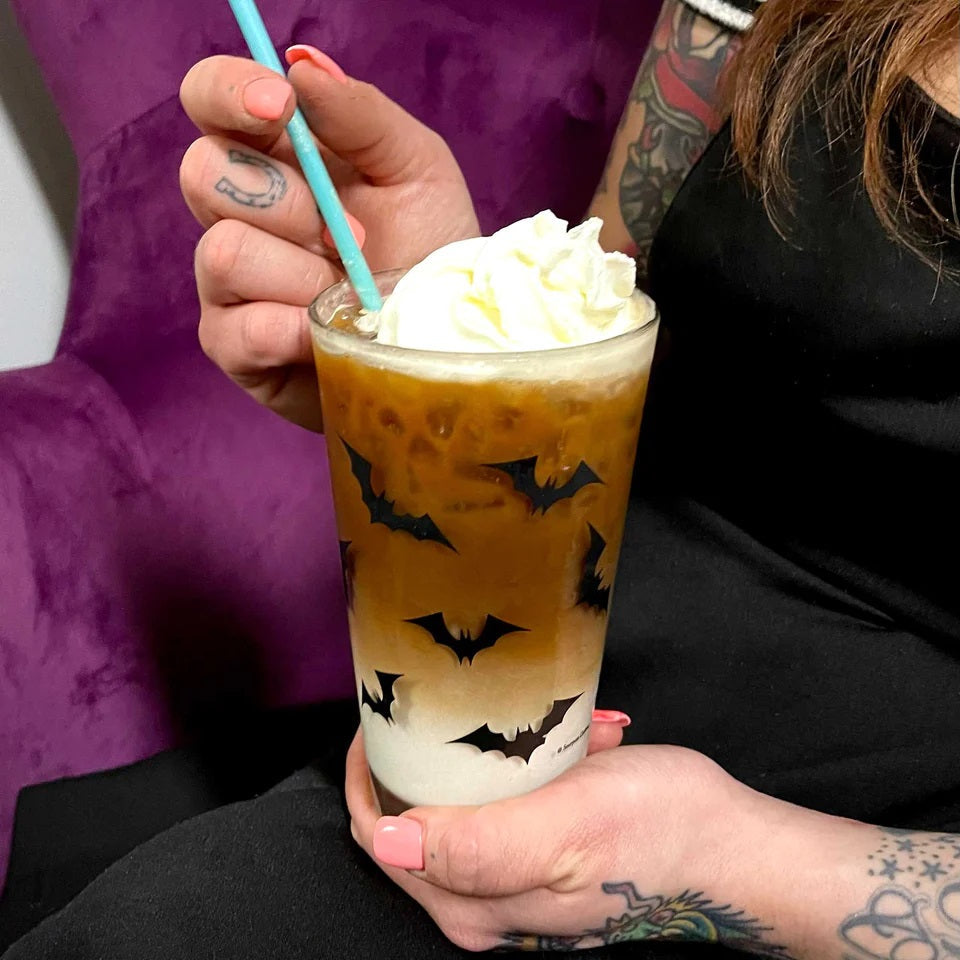 Luna Bats Pint Glass-Cups & Mugs-Scarlett Dawn