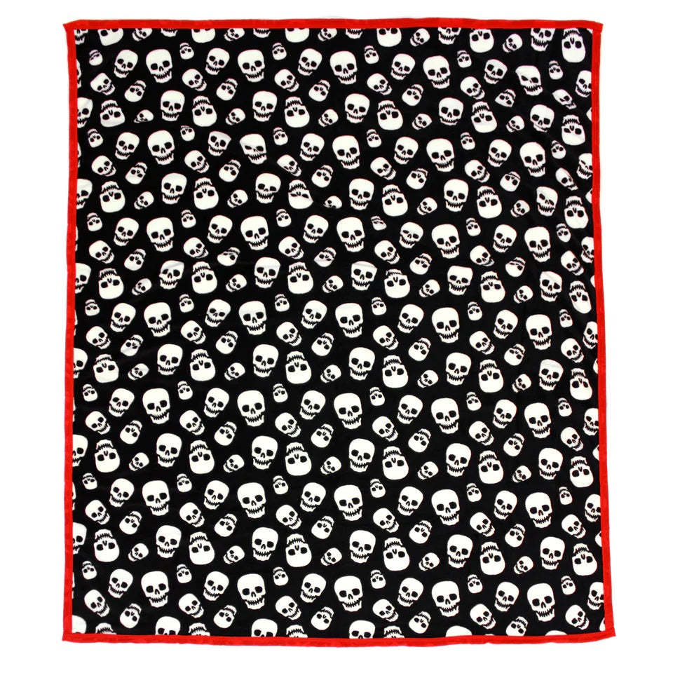Lust For Skulls Throw Blanket-Bedding-Scarlett Dawn