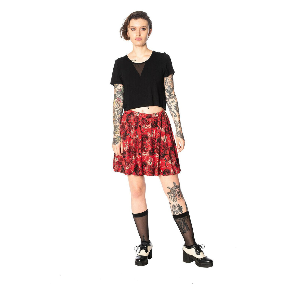 Mad Dame Womens Skater Skirt-Womens Shorts &amp; Skirts-Scarlett Dawn