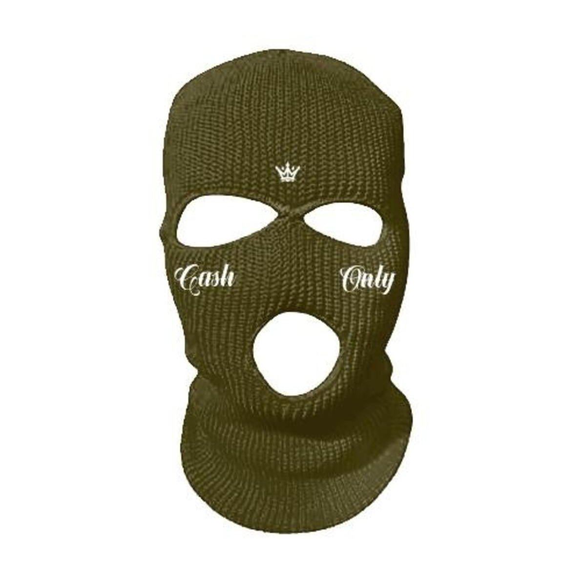 Mafioso Cash Only Green Balaclava Ski Mask-Mens Beanies, Hats &amp; Snapback Caps-Scarlett Dawn
