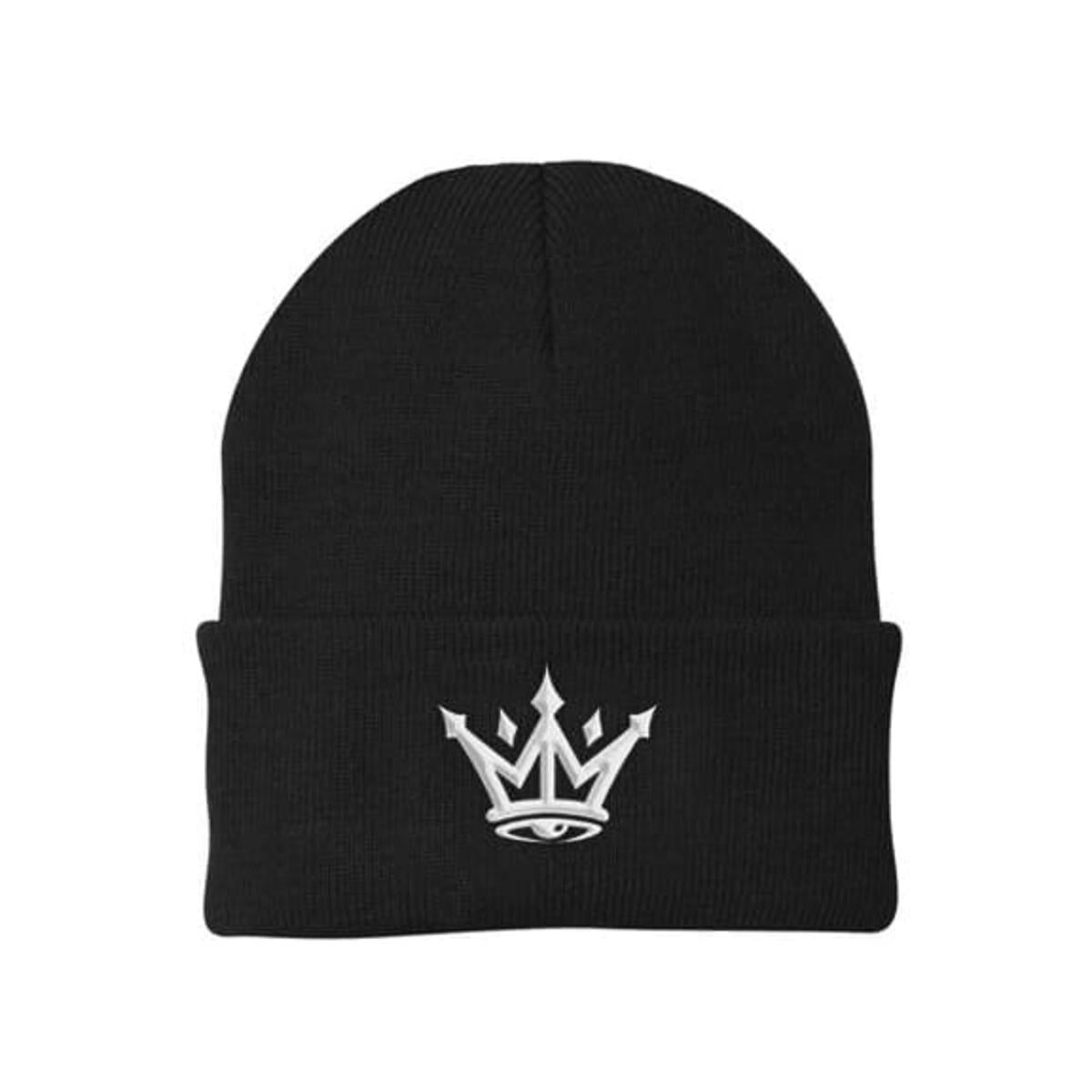 Mafioso Crown Black Beanie-Mens Beanies, Hats & Snapback Caps-Scarlett Dawn