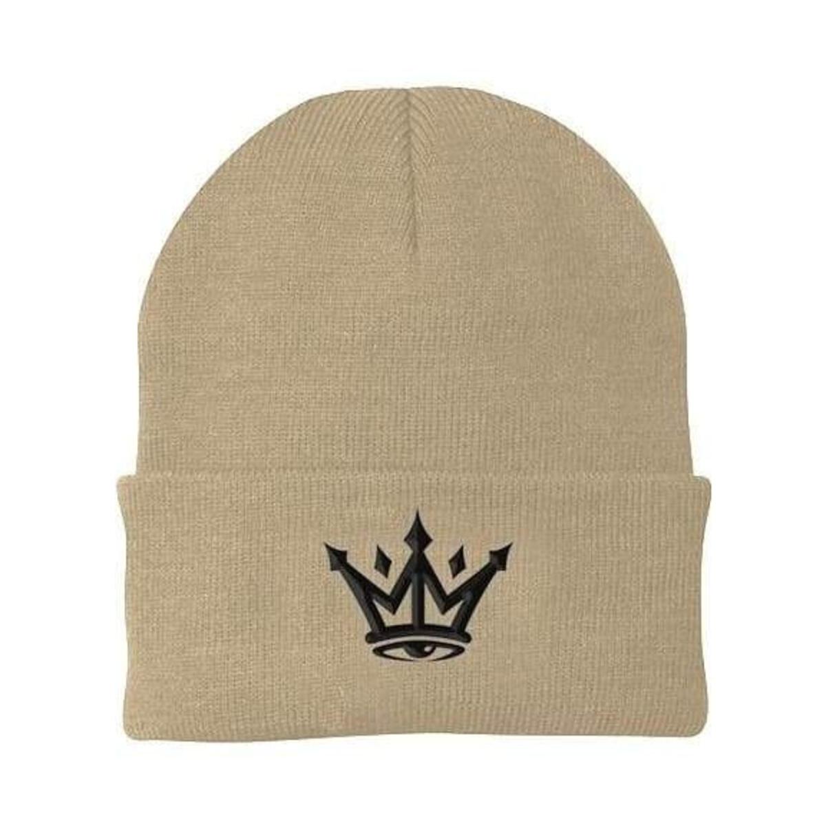 Mafioso Crown Khaki Beanie-Mens Beanies, Hats & Snapback Caps-Scarlett Dawn
