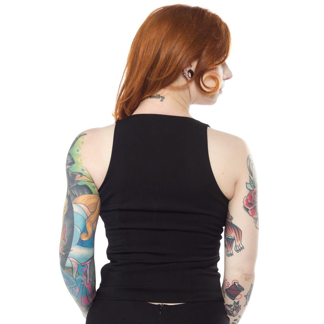 Magnolia Black Top-Womens Tops-Scarlett Dawn