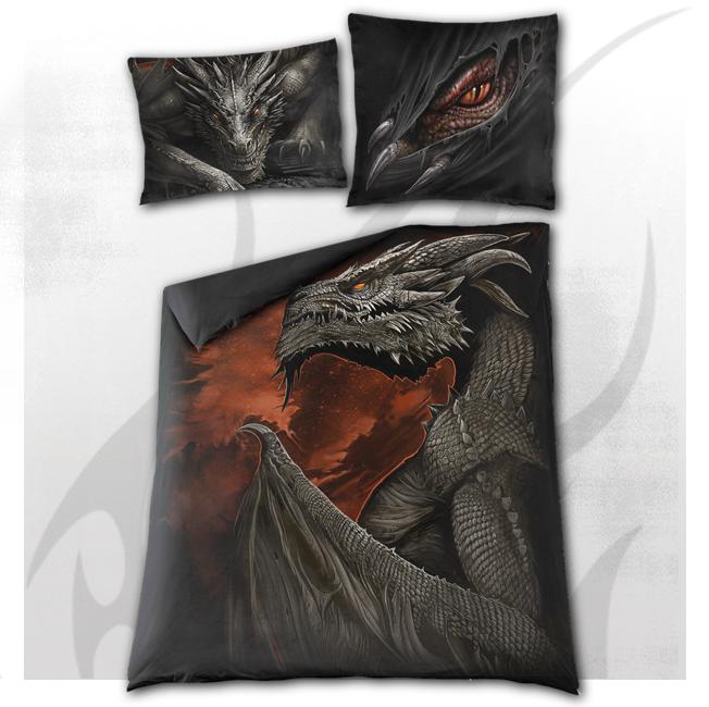 Majestic Draco Double Duvet Cover-Bedding-Scarlett Dawn