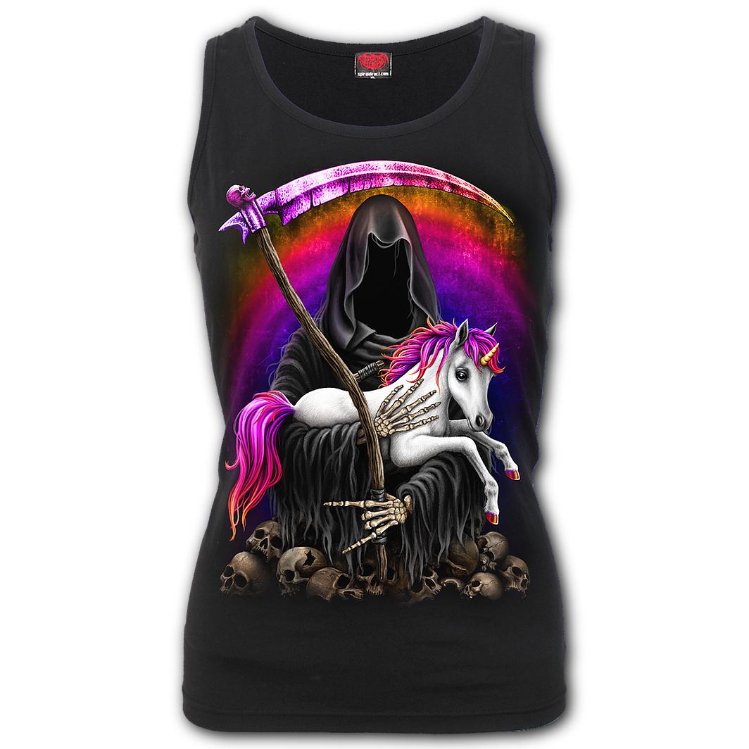 Metallicorn 2 Dark Rainbow Razor Back Womens Top-Womens Tops-Scarlett Dawn