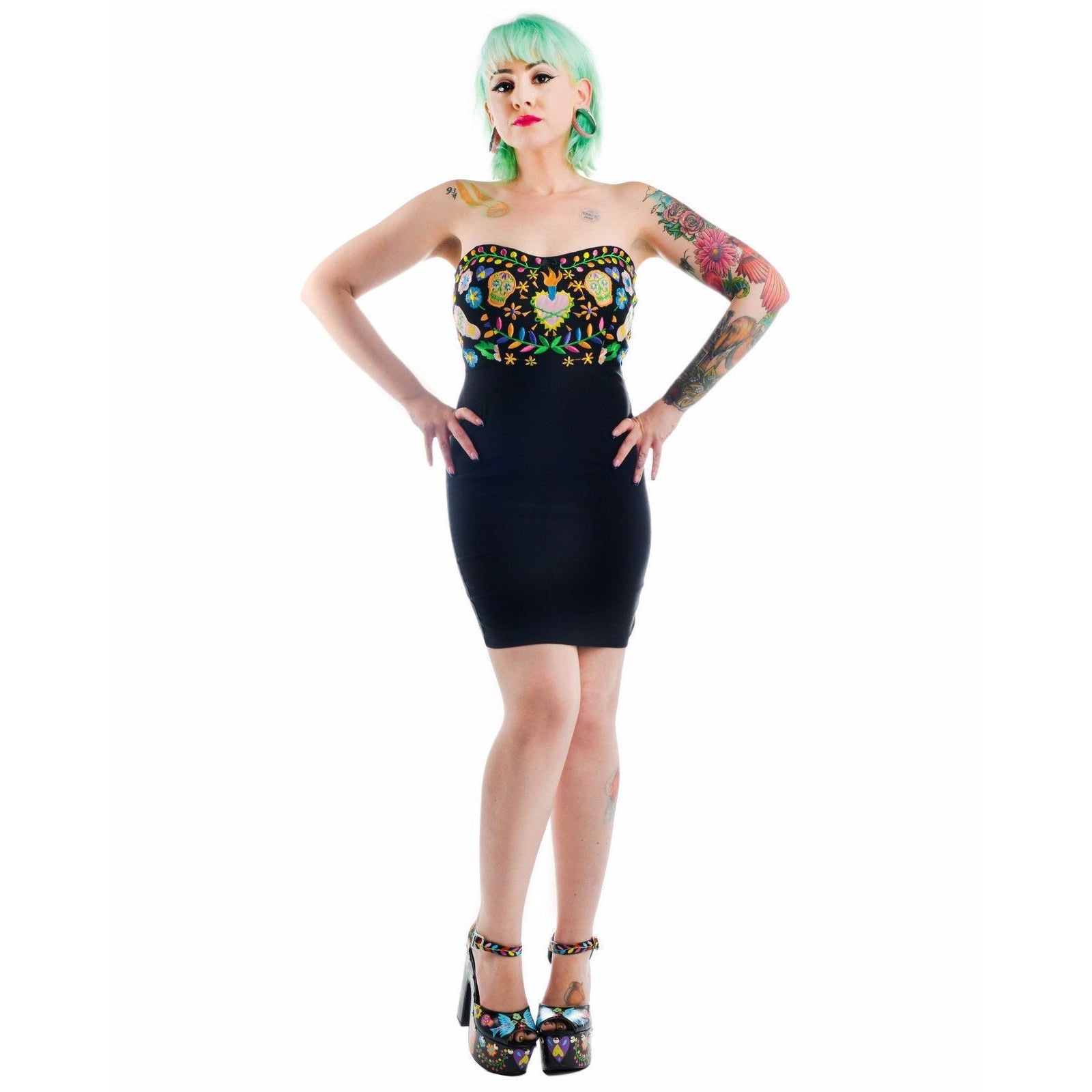 Mexican Embriodery Womens Monica Dress-Womens Dresses-Scarlett Dawn