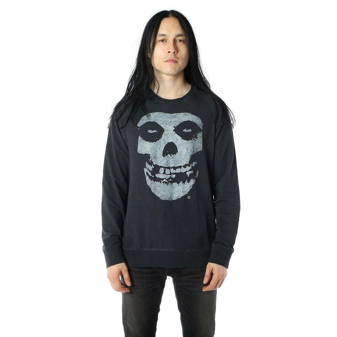 Misfits Fiend Skull Mens Crewneck Pullover-Mens Jumpers, Hoodies & Long Sleeves-Scarlett Dawn