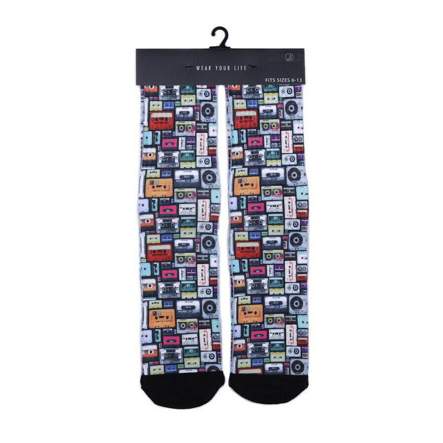 Mix Tape Socks-Mens Socks-Scarlett Dawn