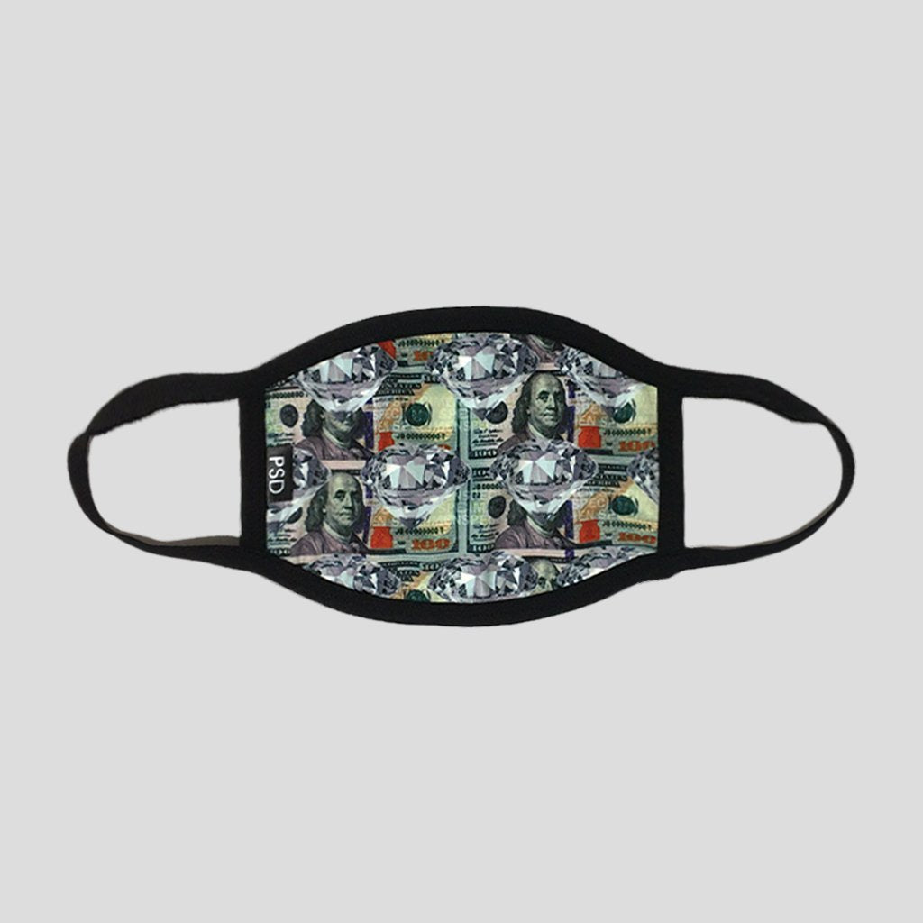 Money Diamond Face Mask-Face Masks & Wraps-Scarlett Dawn
