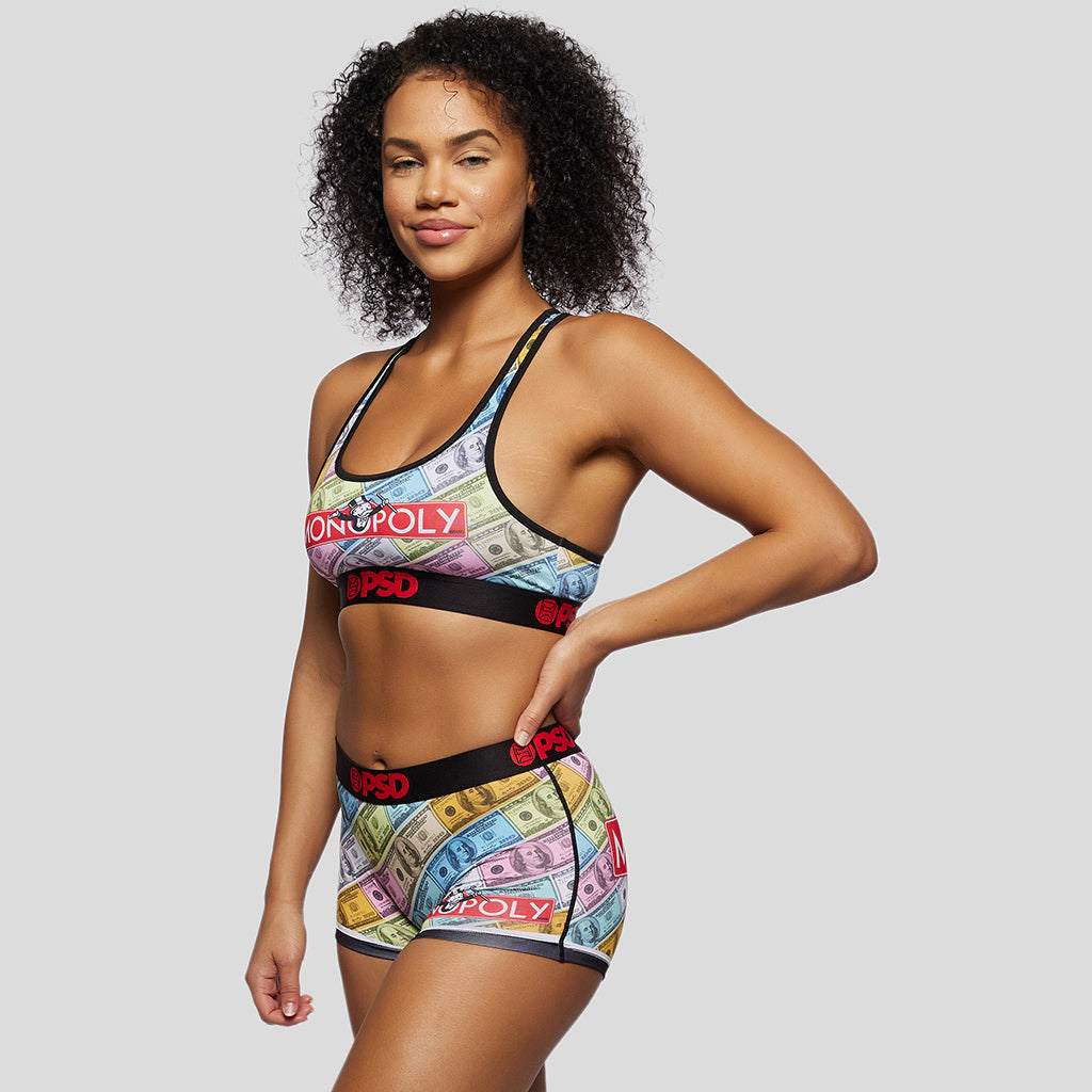 Money Game Boy Shorts-Womens Underwear-Scarlett Dawn