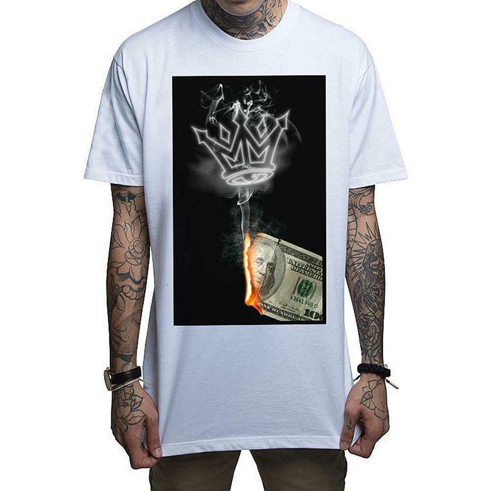 Money To Burn White Mens T-Shirt-Mens T-Shirts & Tanks-Scarlett Dawn