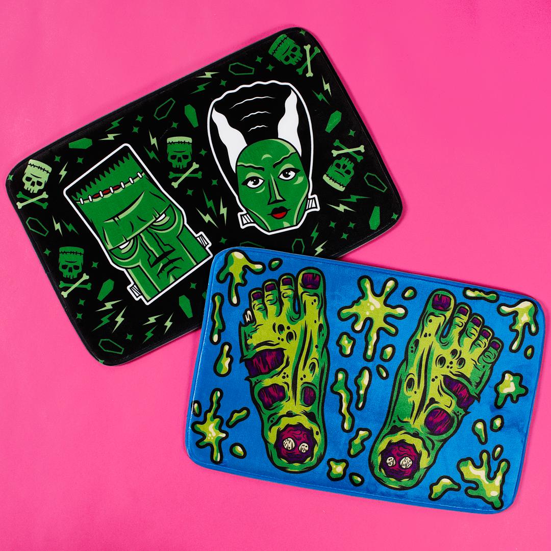 Monster And Bride Bath Mat-Rugs & Mats-Scarlett Dawn