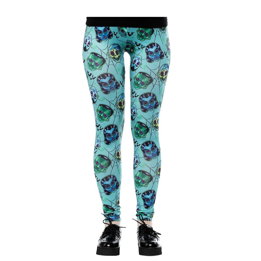 Monster Masks Womens Leggings-Womens Leggings & Pants-Scarlett Dawn